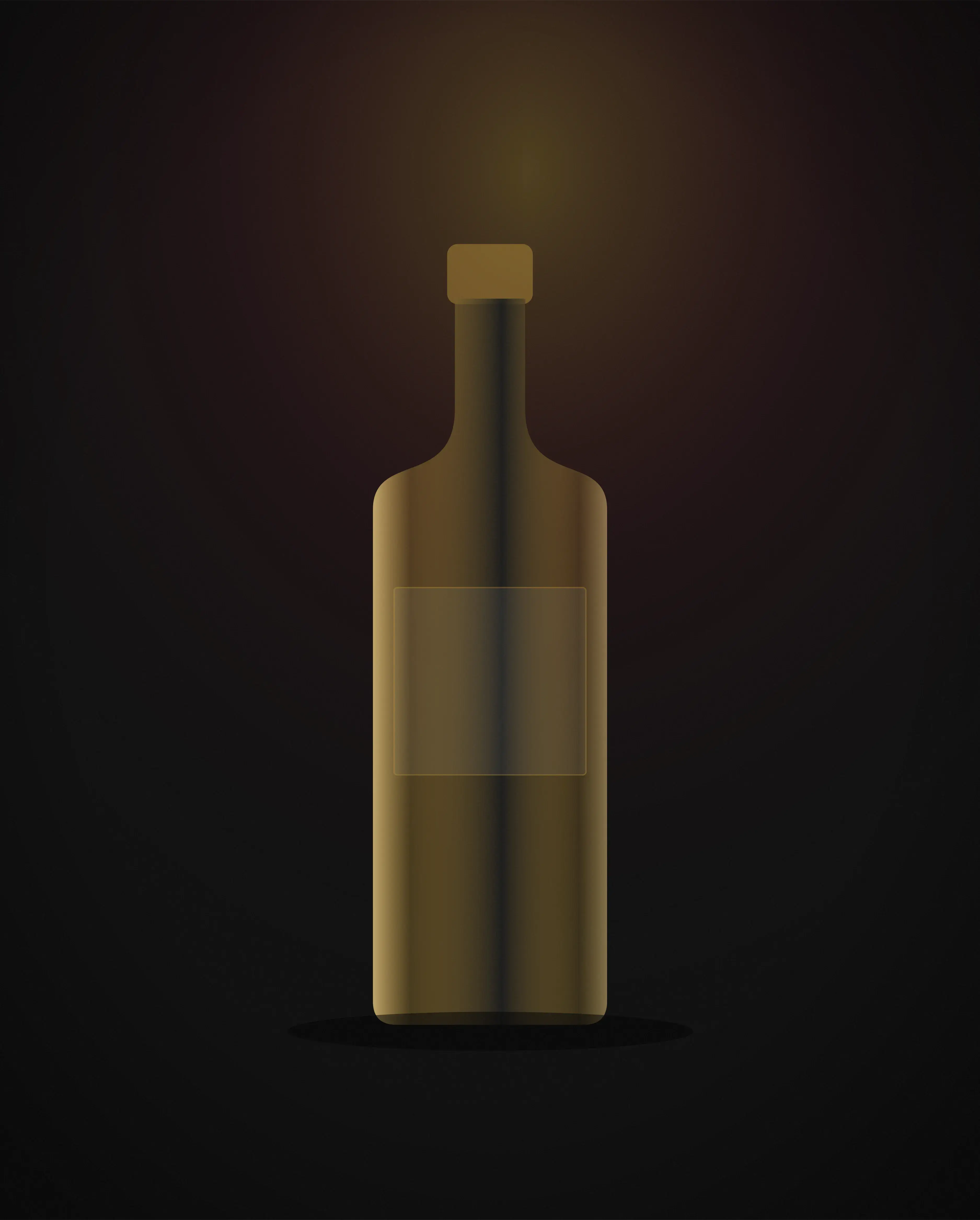 A London dry gin bottle photographed against a dark moody background